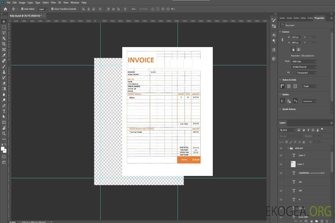 Modèle de facture de service de conseil template